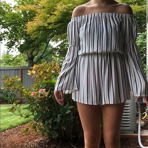 striped romper